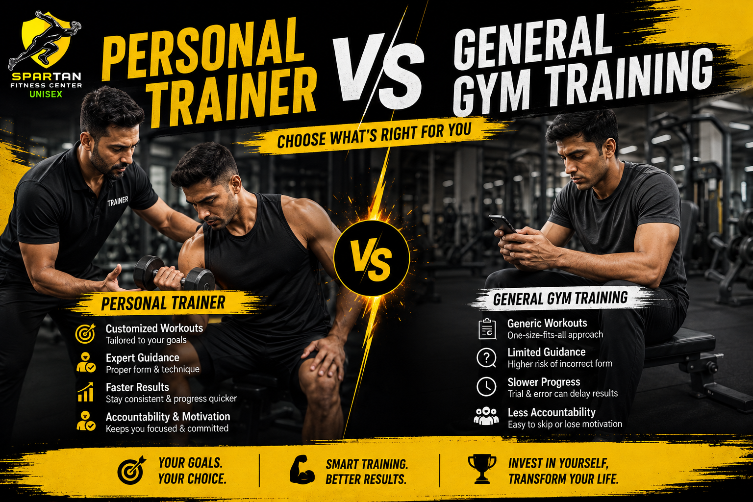 Personal Trainer vs General Gym Training